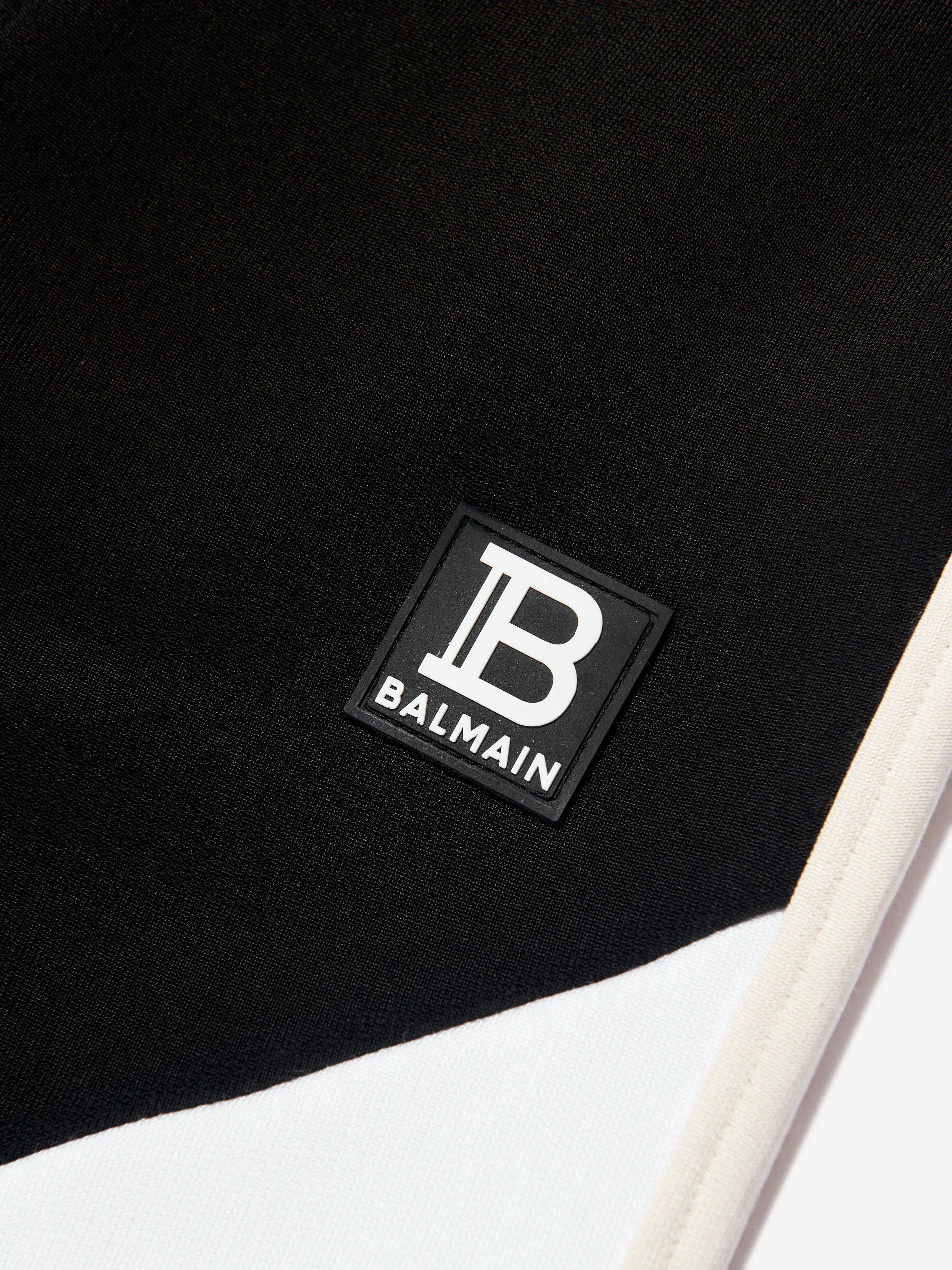 Balmain Boys Jersey Logo Shorts in Black